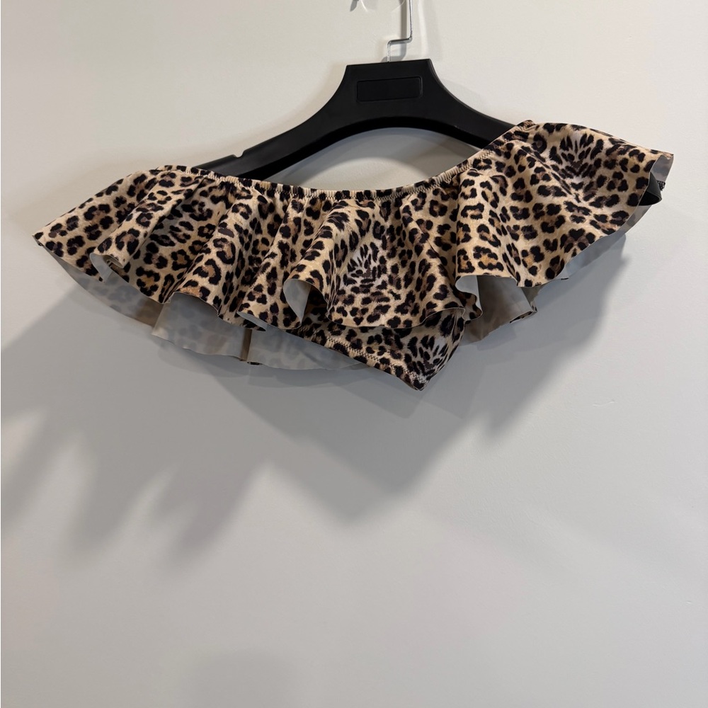Mouille Leopard Print OneShoulder Top